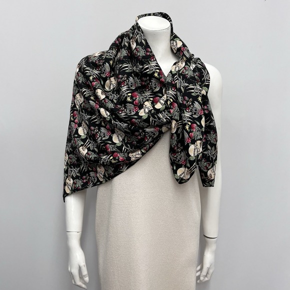Vintage 1997 Nicole Miller 100% Silk Scarf‎ Stoli Vodka 42 /8" by 43" - Picture 1 of 8